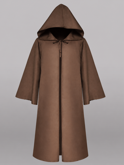 Brown Hooded Medieval Carnival Cloak