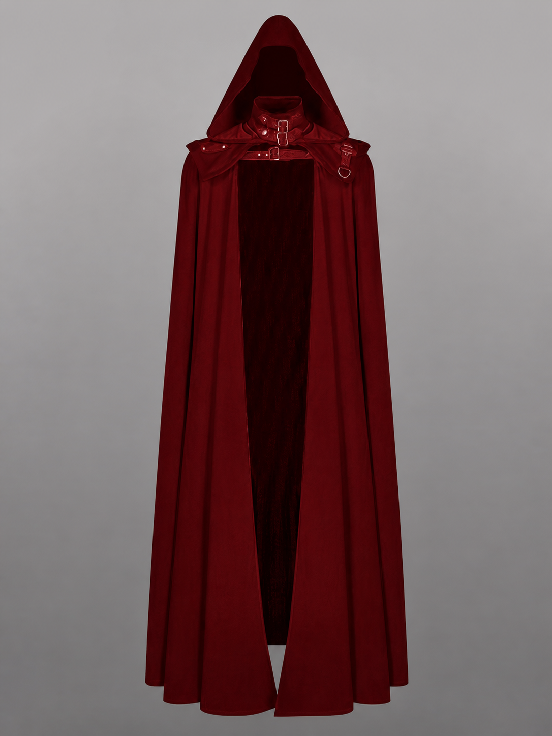 Burgundy Carnival Cloak with Hood