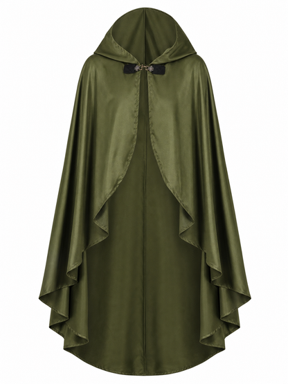 Green Costume Cloak with a Large Hood