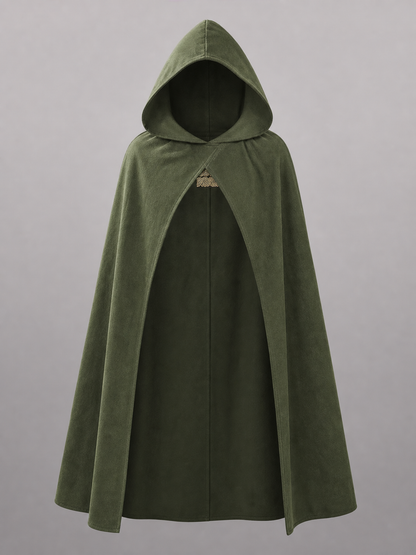 Dark Olive Hooded Costume Cape