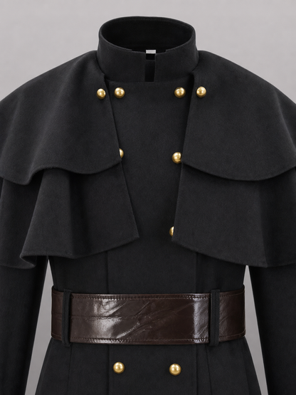 Black Carnival Hooded Cloak for Halloween