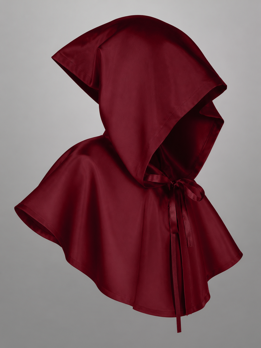 Burgundy Carnival Cloak with Hood for Cosplay
