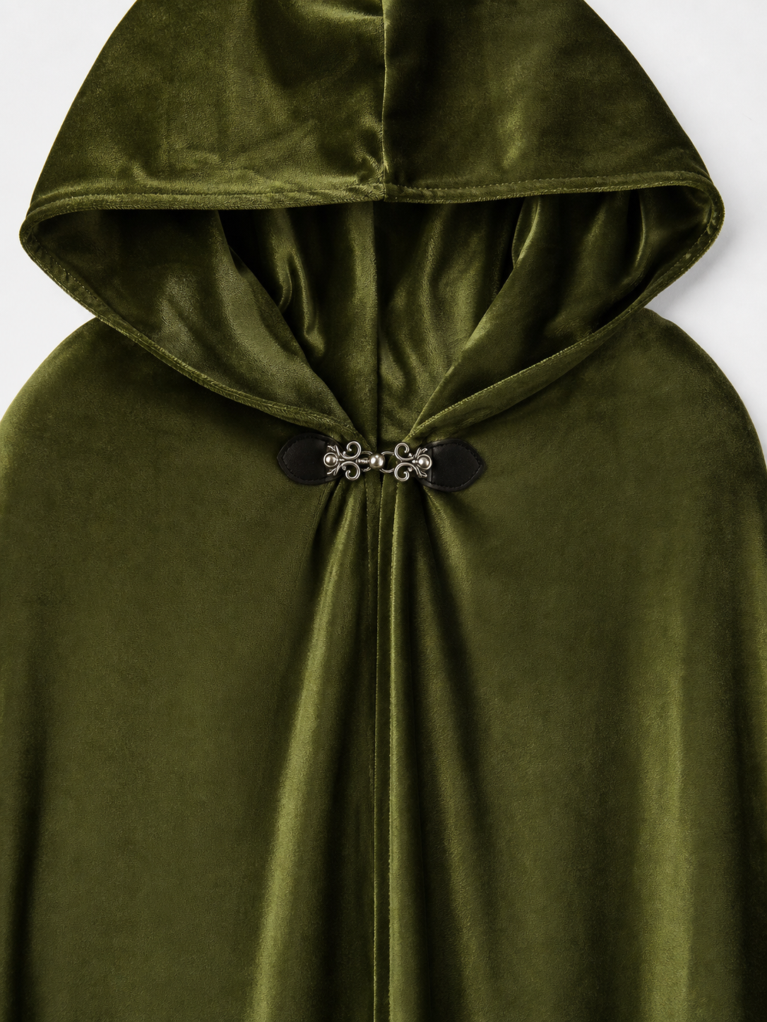 Green Costume Cloak with a Large Hood