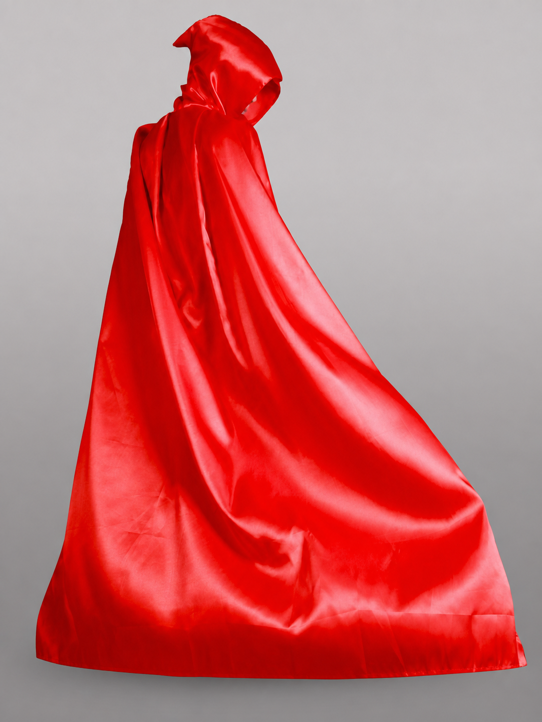 Red hooded carnival cloak for cosplay