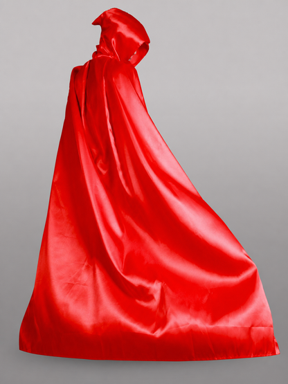 Red hooded carnival cloak for cosplay