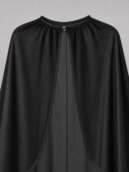 Black Costume Cape with Green Gloves