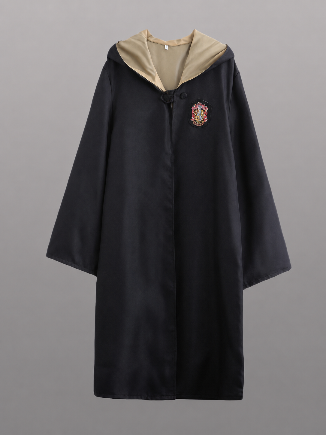 Black hooded carnival cloak for cosplay