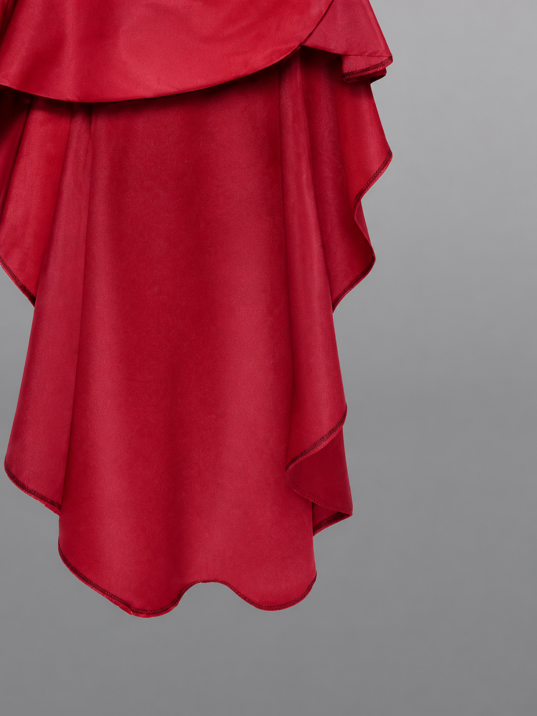 Burgundy hooded costume cloak for cosplay