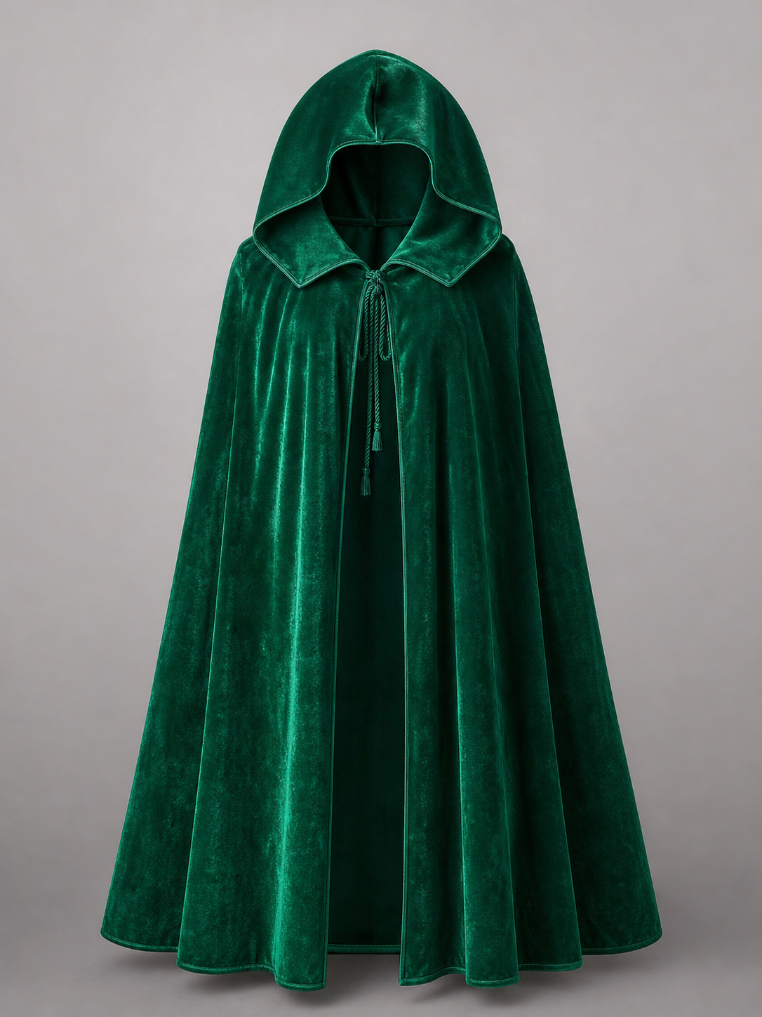 Dark Green Hooded Costume Cloak