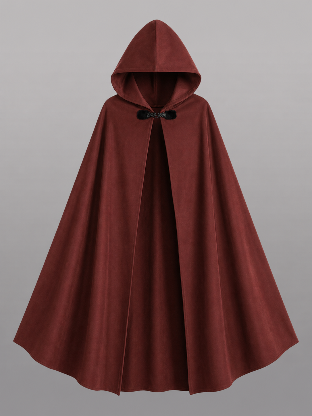 Burgundy Hooded Carnival Cloak for Cosplay