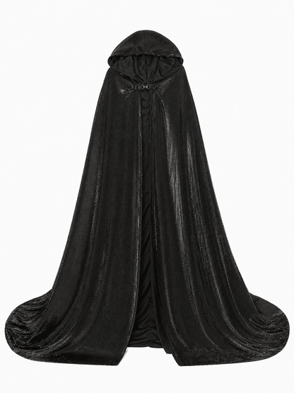 Black Gothic Hooded Carnival Cloak