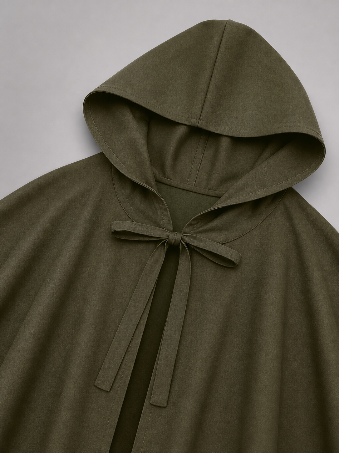 Dark Olive Hooded Costume Cape