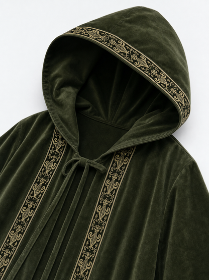 Green Hooded Costume Cloak for Cosplay