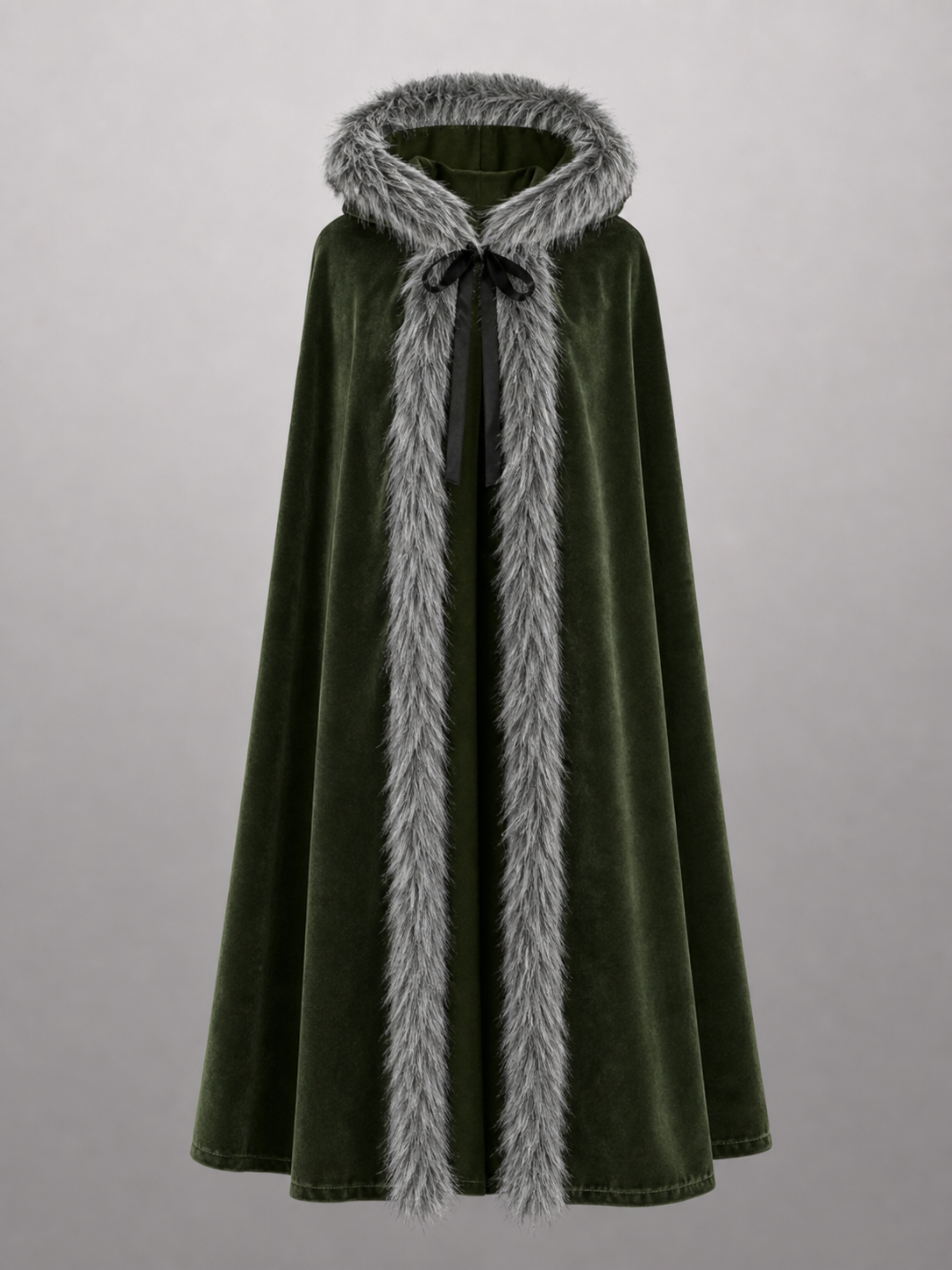 Olive Hooded Costume Cloak