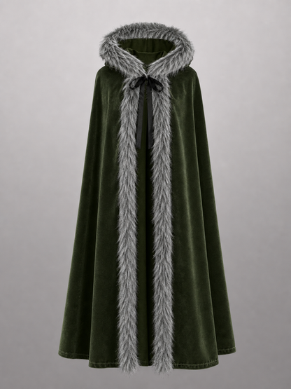 Olive Hooded Costume Cloak