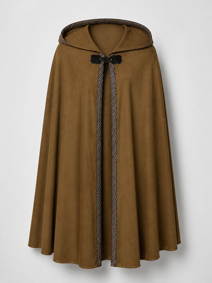 Brown Hooded Carnival Cloak
