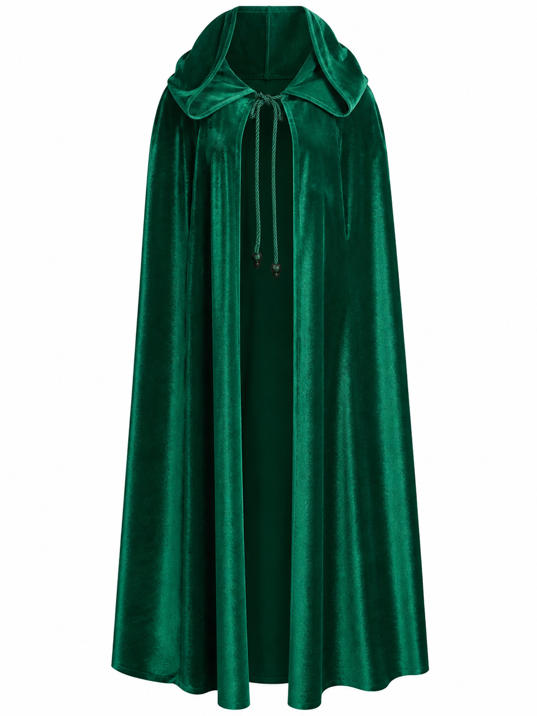 Dark Green Hooded Costume Cloak