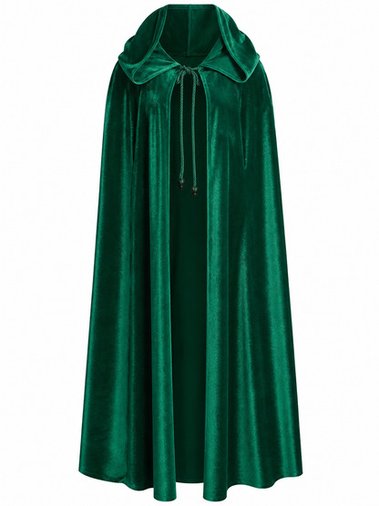 Dark Green Hooded Costume Cloak
