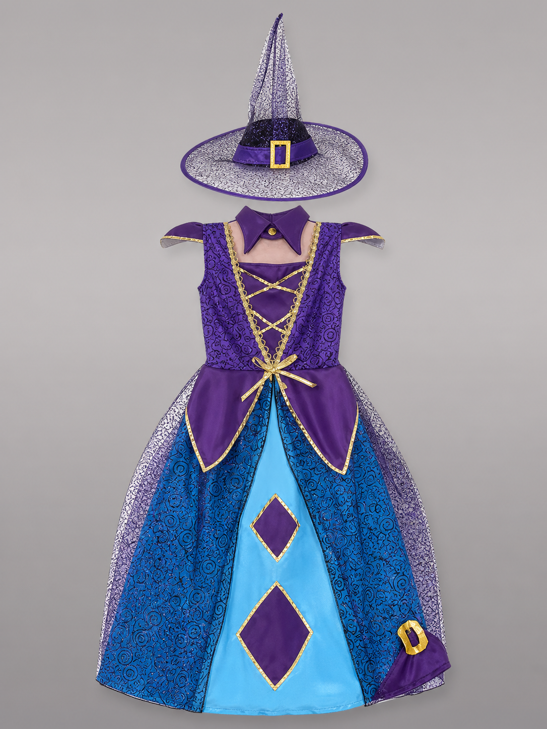Halloween Witch Costume with Dress and Hat