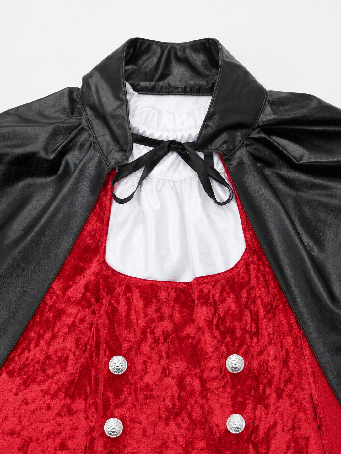 Black carnival hooded cloak for cosplay