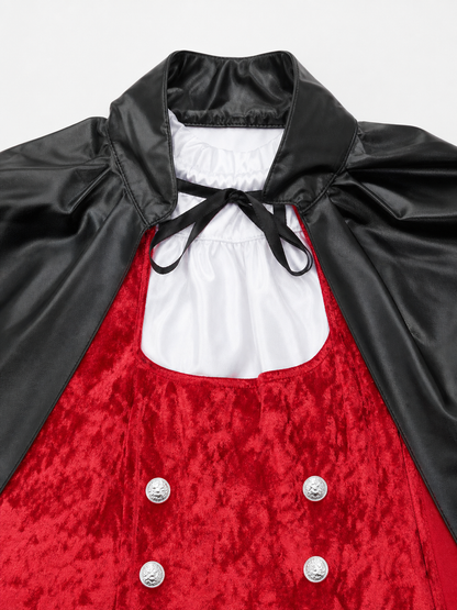 Black carnival hooded cloak for cosplay