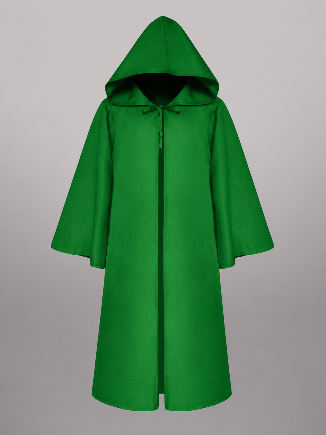 Long Green Carnival Cloak with Hood