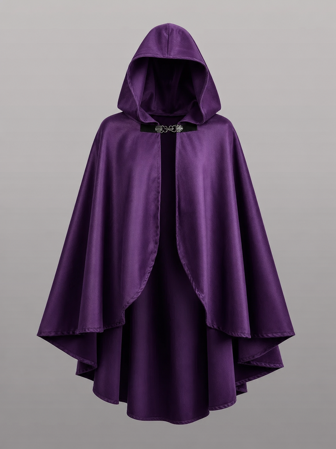 Purple Hooded Medieval Costume Cloak