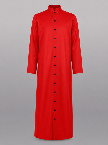 Red Long Carnival Cloak with Collar