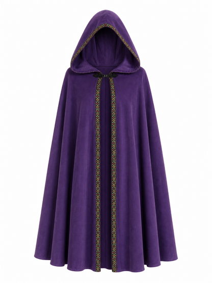 Purple Hooded Velvet Costume Cape product view 51