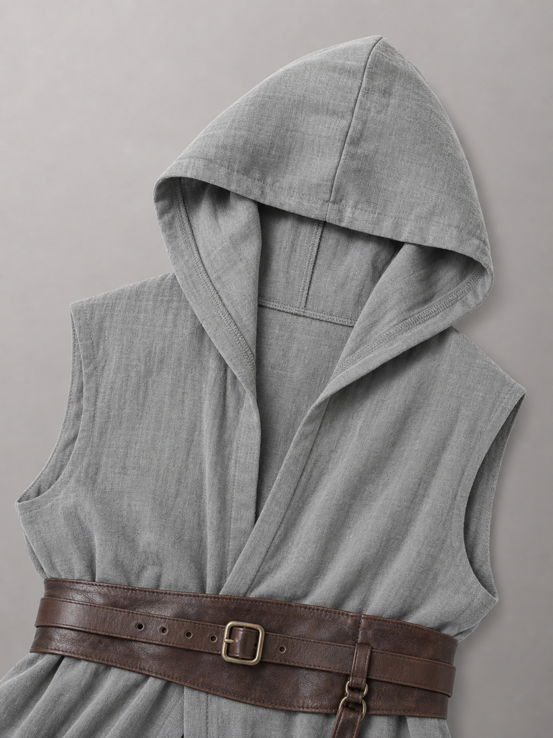 Gray Hooded Costume Cloak for Cosplay