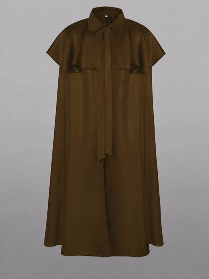 Brown Medieval Costume Cloak