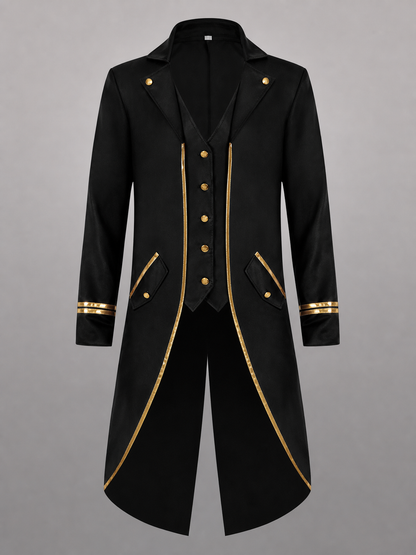 Black Costume Tailcoat with Gold Trim