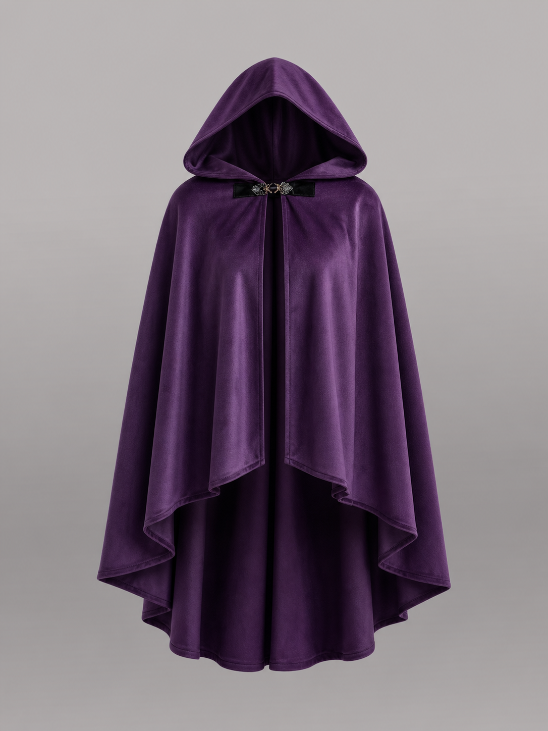 Purple Hooded Medieval Costume Cloak