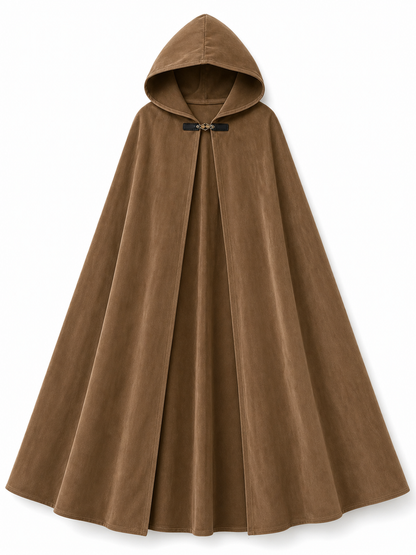 Brown Hooded Costume Cloak