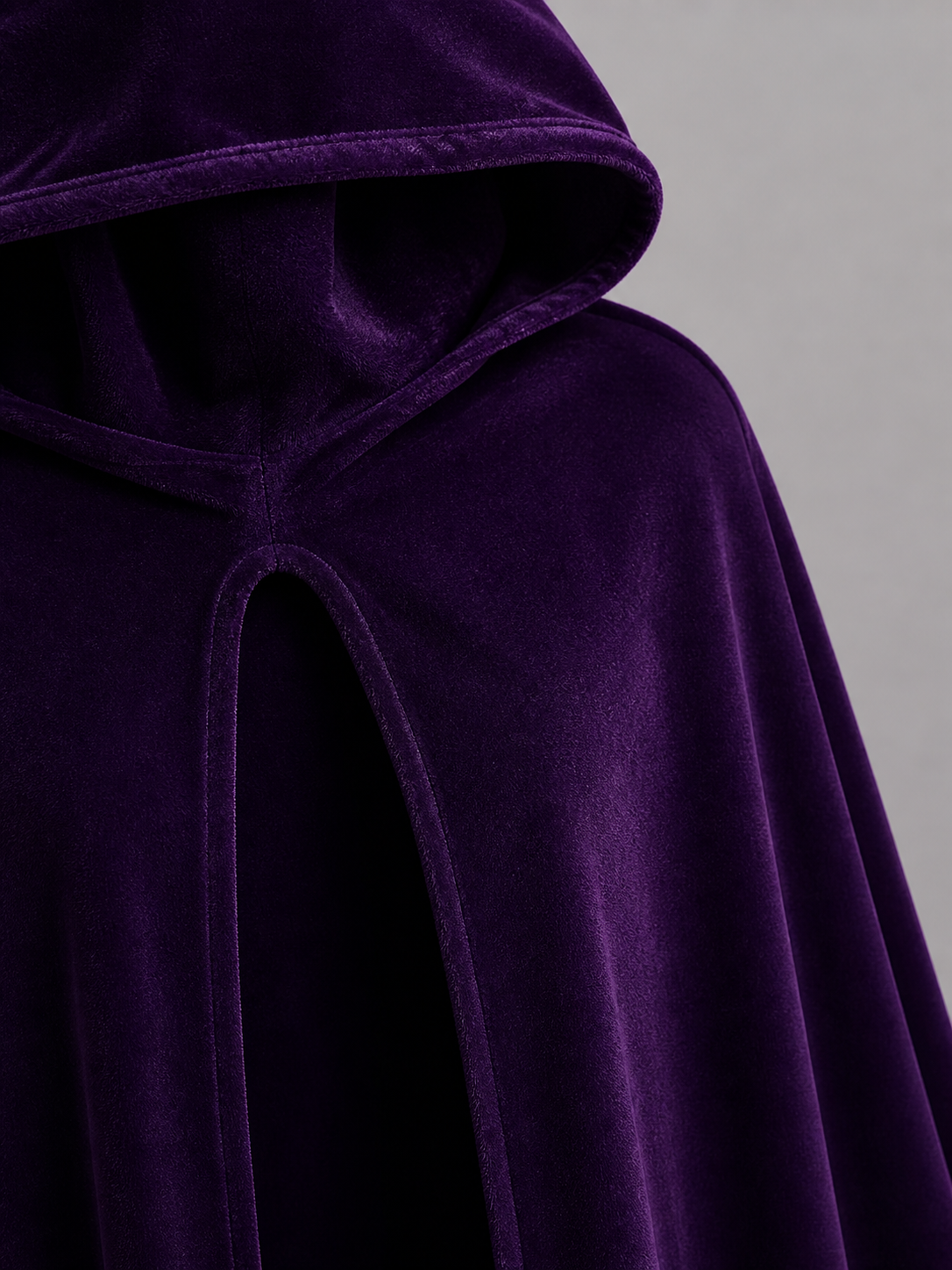 Purple Hooded Costume Cloak