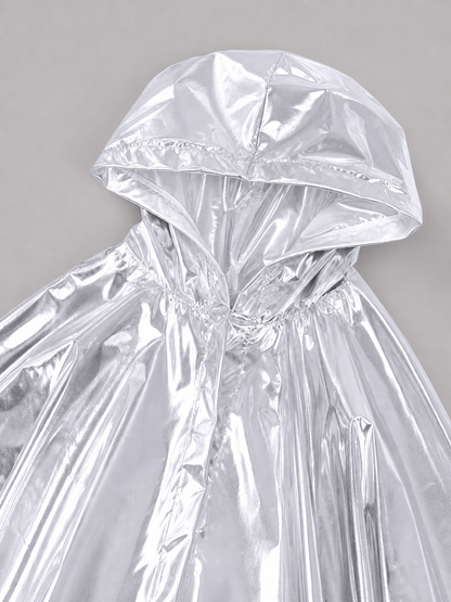 Silver Carnival Cloak with Hood