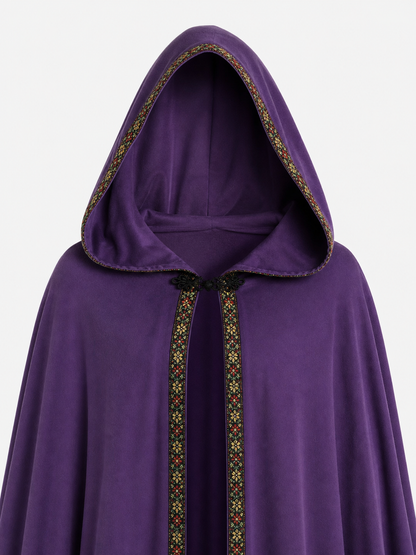 Purple Hooded Carnival Cloak