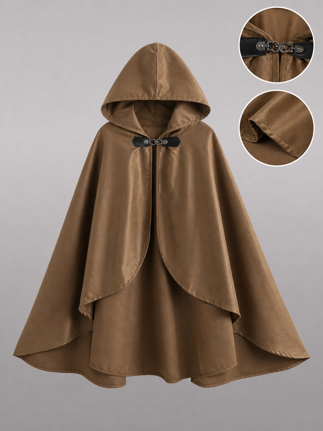 Brown Hooded Costume Cloak
