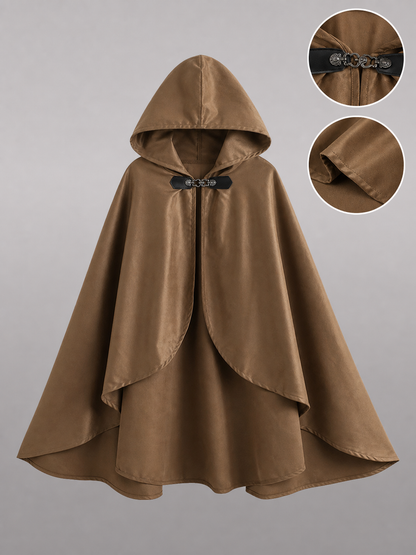 Brown Hooded Costume Cloak