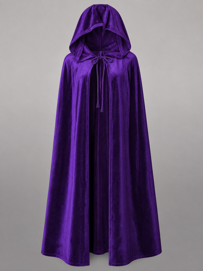 Purple Hooded Costume Cape