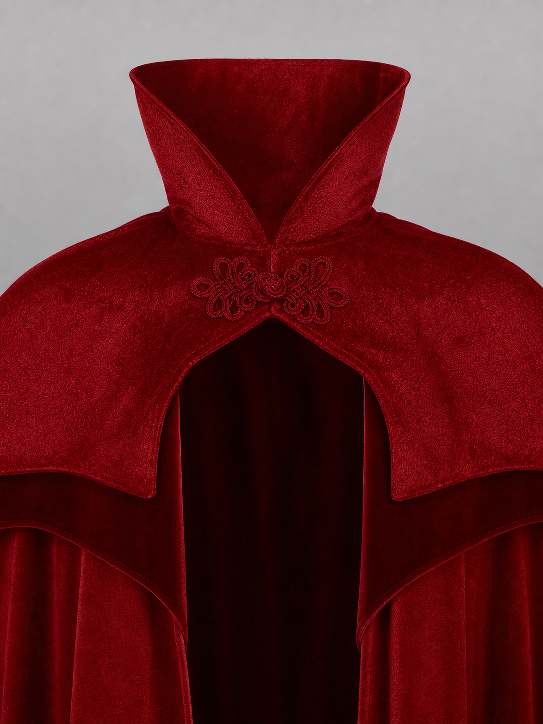 Dark Red Carnival Cape with Hood