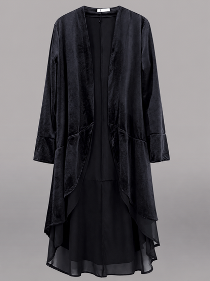 Black Carnival Cloak with Long Sleeves