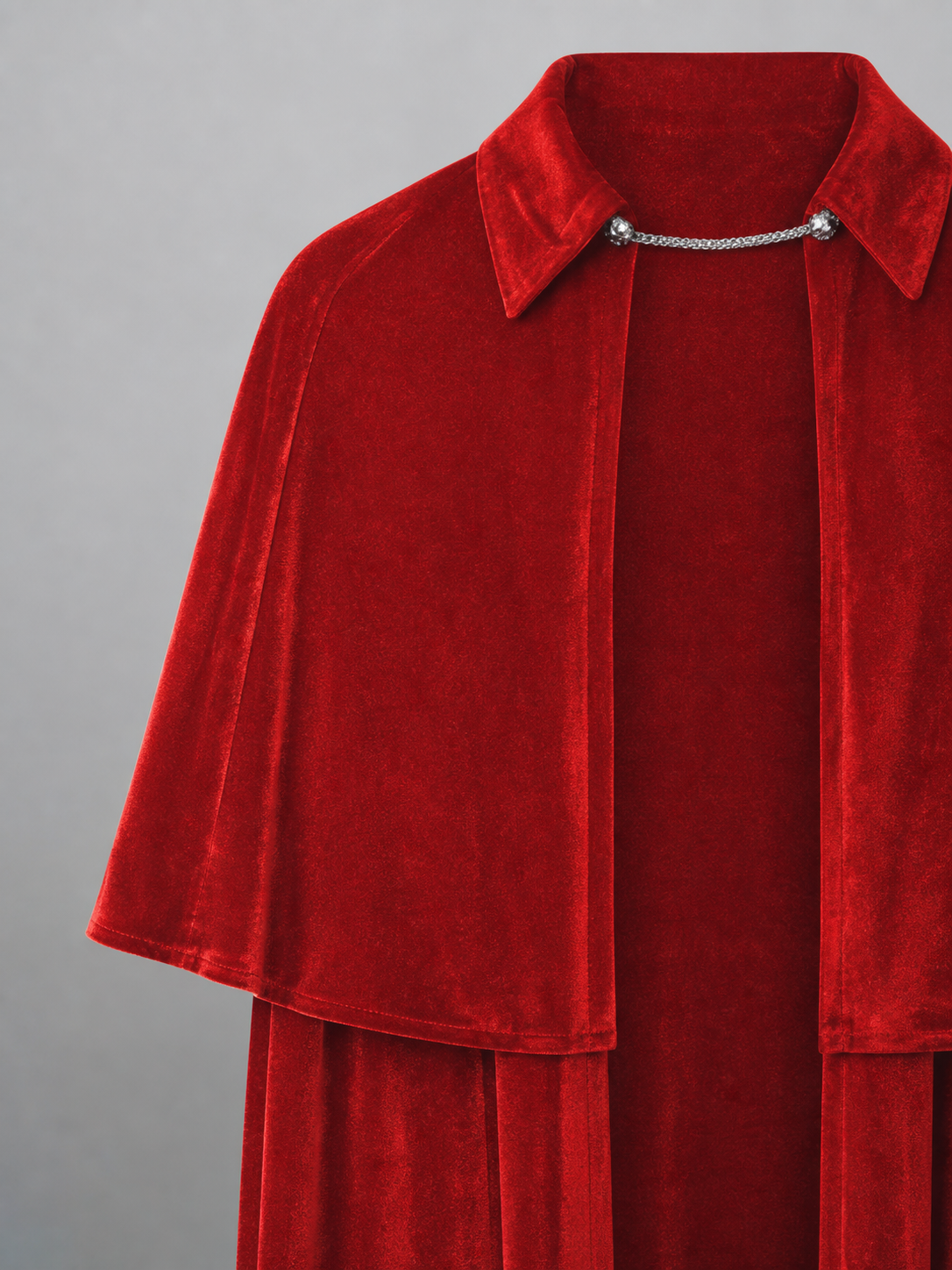 Long Red Medieval Carnival Cloak