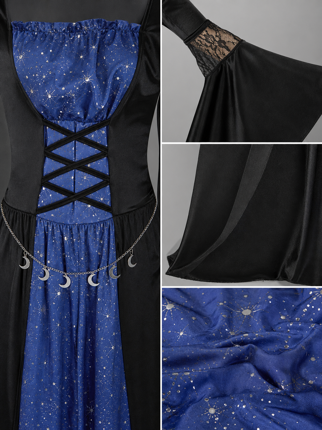Black Hooded Costume Cloak for Cosplay