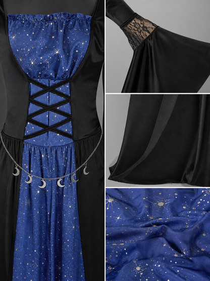 Black Hooded Costume Cloak for Cosplay
