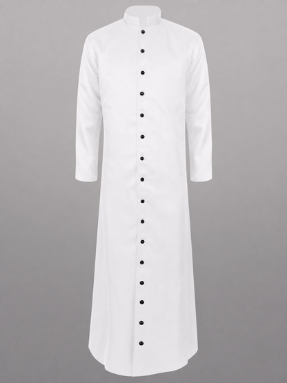 White Hooded Carnival Cloak for a Costume Look