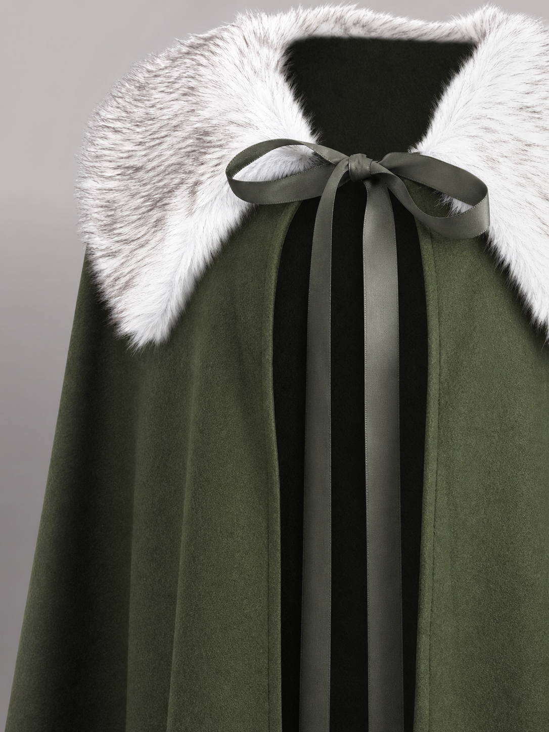 Dark Green Hooded Carnival Cloak