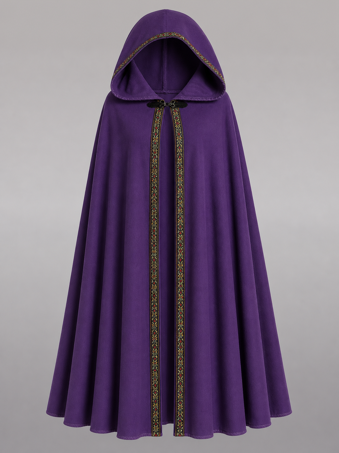 Purple Hooded Velvet Costume Cape product view 52