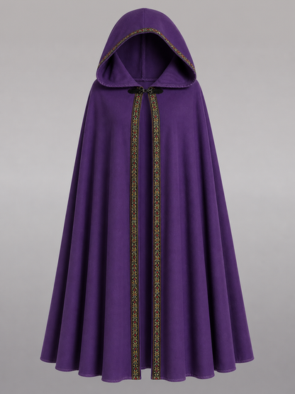 Purple Hooded Velvet Costume Cape product view 52