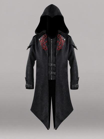 Black Gothic Hooded Costume Cloak
